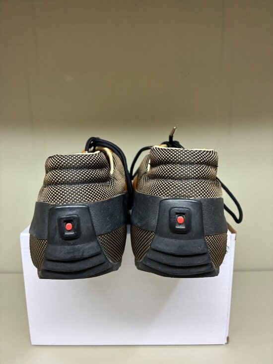 Tsubo Mens 10 Shoes Taupe Orange V2 Leather Lace Up Driving Sneakers - Picture 3 of 7